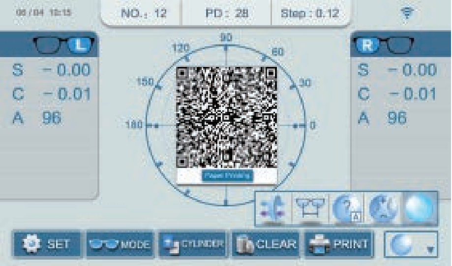 lensometer LM-800 qr code printing